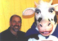 Fred Spencer with Super Moo